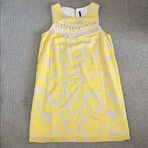 Kenzie yellow boho mini dress